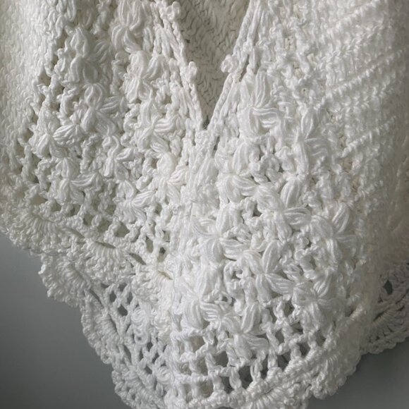 Handmade Boho Crochet Shawl Wrap Cardigan Wrap - Picture 3 of 7